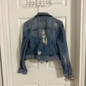 Express Jeans Distressed Denim Jacket